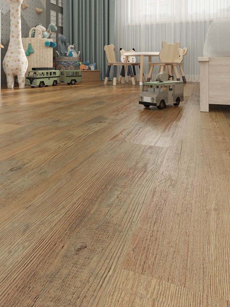 Кварцвиниловый SPC ламинат Cronafloor Nano Сосна Медовая ZH-81101-4 1200×180×3,5 фото в интерьере